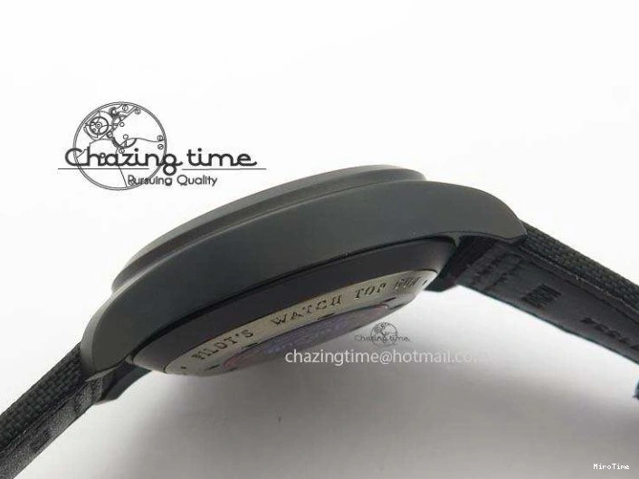 MIROTIME 0521 Pilot Chrono IW388003 Real Ceramic V6F 1:1 Best Edition On Black Nylon Strap A StreetReady 7284